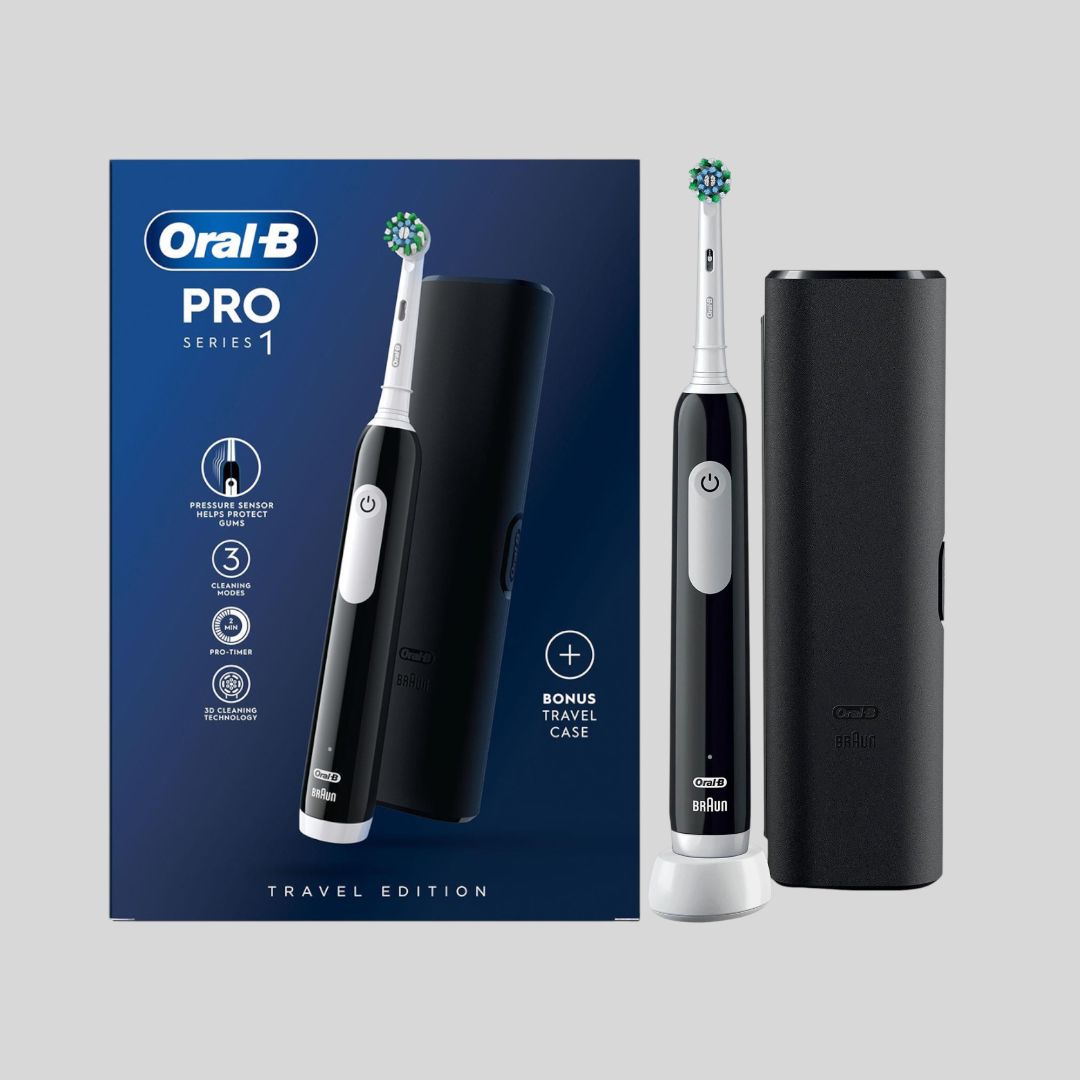 Электрическая щётка Oral-B Pro Series 1 с чехлом, розовая