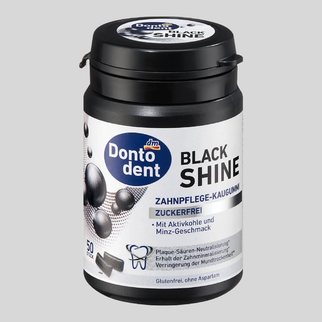 Жевательные резинки Dontodent Black Shine, 50 штук