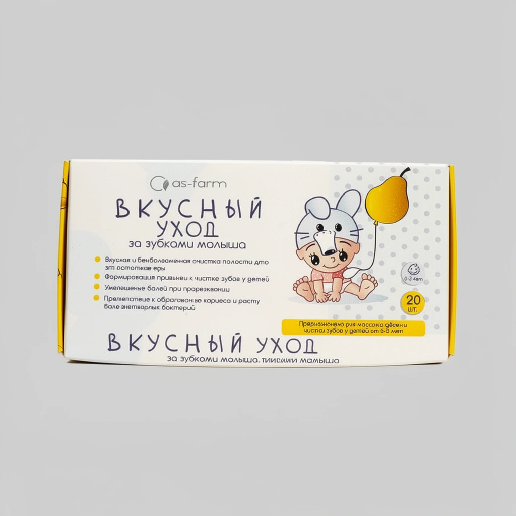 Дентальные салфетки вкусный уход груша, 20шт