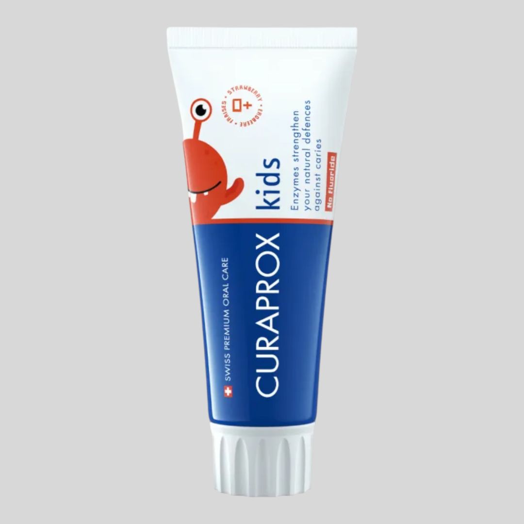 Зубная паста Curaprox Enzycal Kids Zero O+, с клубничным вкусом от 0-2 лет, 60 мл