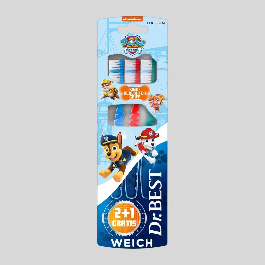 Комплект из 3 зубных щеток Dr. Best 3-7 лет