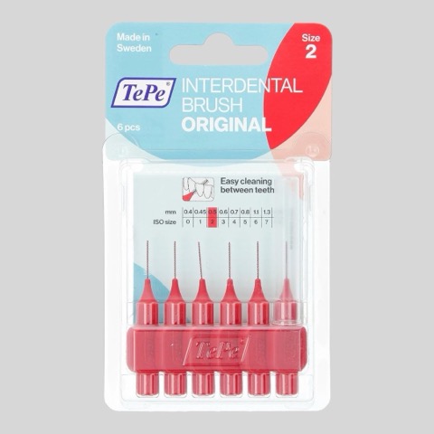 Межзубные ёршики TePe Interdental Brush Original, размер 2 (0,5 мм), 6 шт