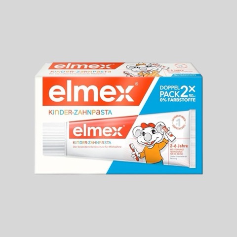 Зубная паста Elmex Kinder 2-6 лет двойная упаковка, 2*50 мл