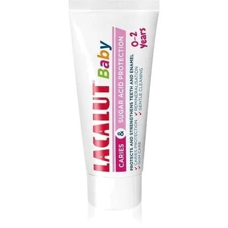 Детская зубная паста Lacalut baby 0-2, со вкусом малины и банана