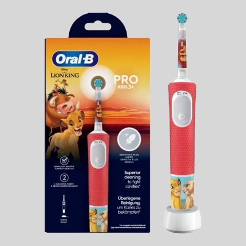 Детская электрощётка Oral-B Vitality Pro Kids 3+ король лев