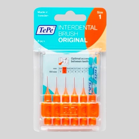 Межзубные ёршики TePe Interdental Brush Original, размер 1 (0,45mm), 6 шт