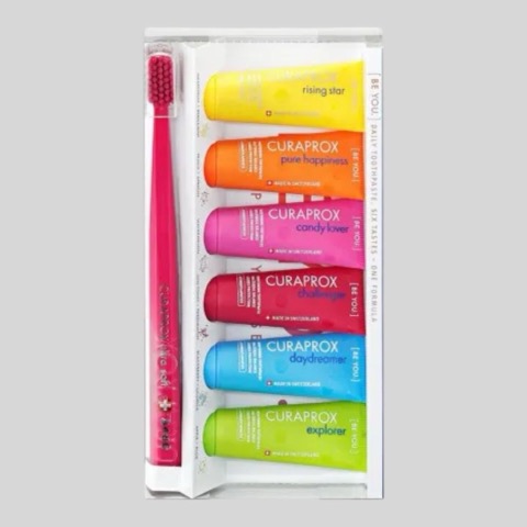 Набор из 6 мини паст Curaprox Be You и щётки Curaprox 5460 Ultra Soft
